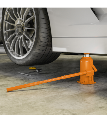 HOMCOM 12 Tonne Hydraulic Bottle Jack, 19-37 cm Car Jack Lift, Orange
