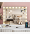 HOMCOM Hollywood Vanity Mirror with Lights, 10X Magnifying, USB Port, White