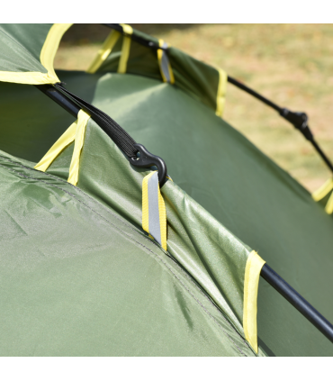 POP-UP TENT: Green 190T Polyester 140H x 210L x 210Wcm Camping Festival Hiking