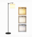 HOMCOM LED Floor Lamp with Dimmable Colours Temperature & Brightness, Black