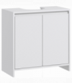 HOMCOM Freestanding Under Sink Cabinet with 2 Doors and Shelf, White