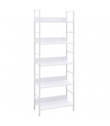5-Layer Book Shelf White 60x27.6x158.5 cm Engineered Wood