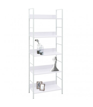5-Layer Book Shelf White 60x27.6x158.5 cm Engineered Wood