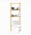 HOMCOM Bamboo Over Toilet Storage Unit with 3 Slatted Shelves, Natural