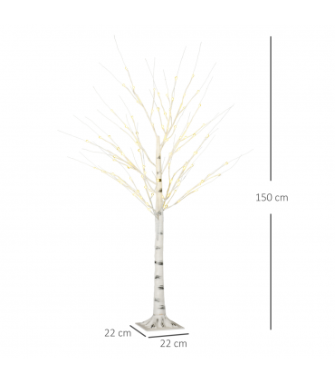 5ft Artificial White Birch Tree Light  96 Warm White Pre-Lit LED Light