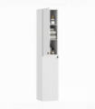 HOMCOM Wall Mounted Slim Bathroom Storage Cabinet with 6-Tier Shelf White