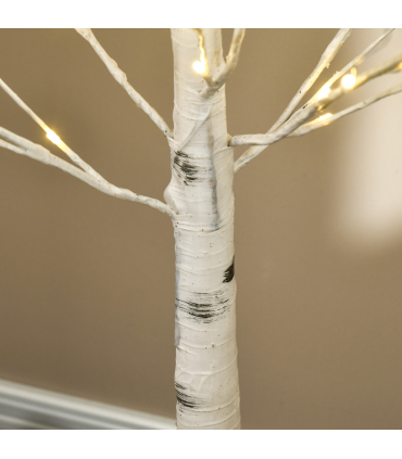 5ft Artificial White Birch Tree Light  96 Warm White Pre-Lit LED Light