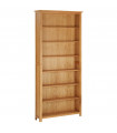 7-Tier Bookcase 90x22.5x200 cm Solid Oak Wood