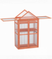 Wood Cold Frame Greenhouse for Plants PC Board Orange 80cm x 46.5cm x 138cm
