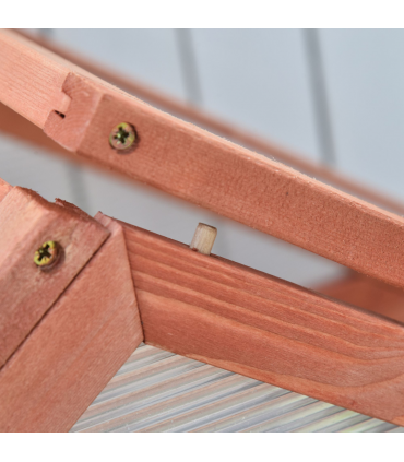 Wood Cold Frame Greenhouse for Plants PC Board Orange 80cm x 46.5cm x 138cm