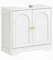 HOMCOM Modern Under Sink Cabinet for Basin without or with Pedestal, White