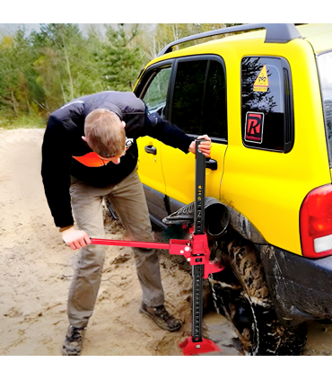 HOMCOM 33" 3 Tonne High Lift Farm Jack for 4x4 Tractors Trucks, Red