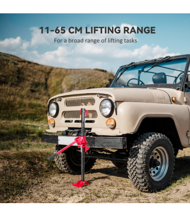 HOMCOM 33" 3 Tonne High Lift Farm Jack for 4x4 Tractors Trucks, Red