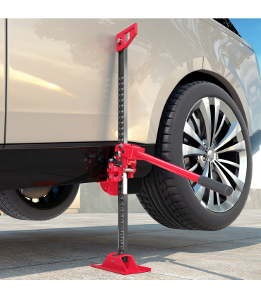 HOMCOM 33" 3 Tonne High Lift Farm Jack for 4x4 Tractors Trucks, Red
