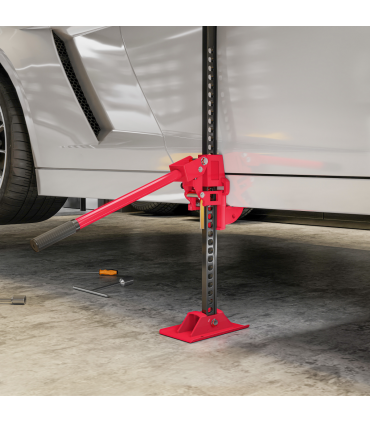 HOMCOM 33" 3 Tonne High Lift Farm Jack for 4x4 Tractors Trucks, Red