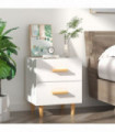 Bed Cabinet White 40x35x47.5 cm