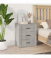 Bedside Cabinet Concrete Grey 50x36x60 cm Engineered Wood