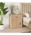 Bedside Cabinet Sonoma Oak 50x36x60 cm Engineered Wood