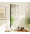 Door Mirror Black 40x100 cm Glass and Aluminium