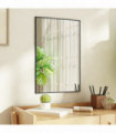 Door Mirror Black 40x60 cm Glass and Aluminium