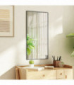 Door Mirror Black 40x80 cm Glass and Aluminium