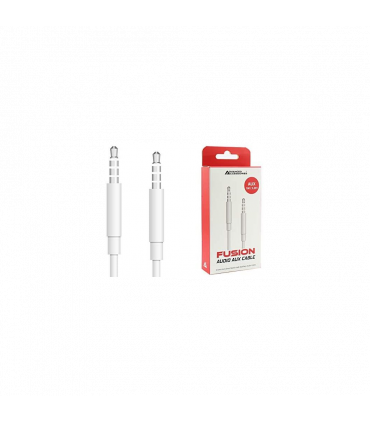 Advanced Accessories Fusion Audio Aux Cable 3.5mm-White MRM01855