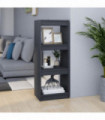 Book Cabinet/Room Divider Grey 40x30x103.5 cm Solid Pinewood