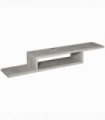 HOMCOM Wall Mounted Media Console, Floating TV Stand Component Shelf, Grey