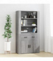 vidaXL Highboard Grey Sonoma Engineered Wood
