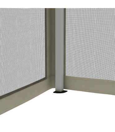 3x3m Pop Up Gazebo W/ Mesh Walls-Tan