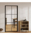 Interior Door ESG Glass and Aluminium 102.5x201.5 cm Black