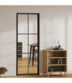 Interior Door ESG Glass and Aluminium 76x201.5 cm Black