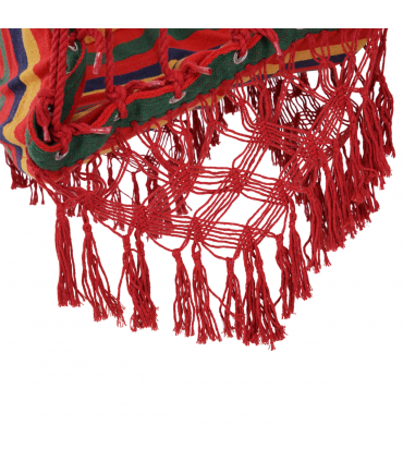 Hammock Chair Swing Colourful Striped Seat Porch Indoor Outdoor Hanging Beach