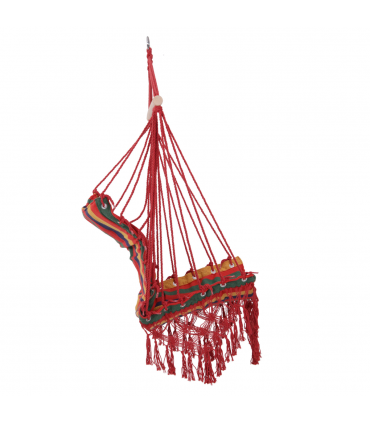 Hammock Chair Swing Colourful Striped Seat Porch Indoor Outdoor Hanging Beach