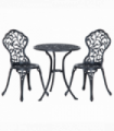 Cast Aluminium 3 Pcs Bistro Set-Black