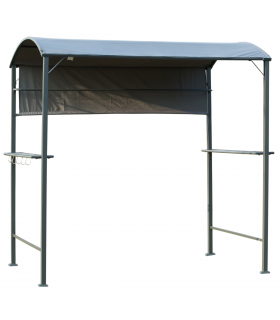 Metal Frame Outdoor BBQ Canopy Grey