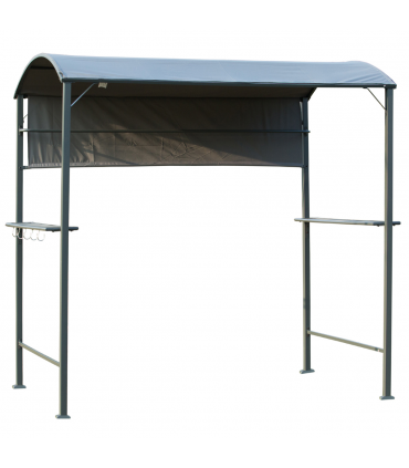 Metal Frame Outdoor BBQ Canopy Grey