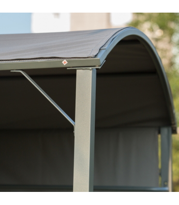 Metal Frame Outdoor BBQ Canopy Grey