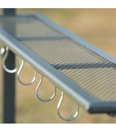 Metal Frame Outdoor BBQ Canopy Grey