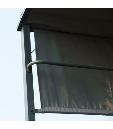 Metal Frame Outdoor BBQ Canopy Grey
