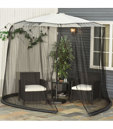 2.3 m Umbrella/Table Mosquito Net-Black