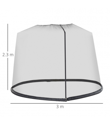 2.3 m Umbrella/Table Mosquito Net-Black
