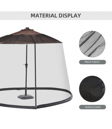 2.3 m Umbrella/Table Mosquito Net-Black