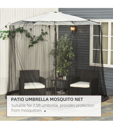 2.3 m Umbrella/Table Mosquito Net-Black
