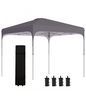 3x3M Pop Up Gazebo, Foldable Canopy Tent & Carry Bag with Wheels & 4 Legs