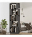 Book Cabinet/Room Divider Grey 51x25x163.5 cm Solid Wood Pine