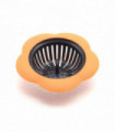 Flower Sink Plug Drain Strainer - Orange