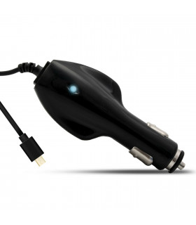 GVC 1000mAh Adaptive Car Charger For Micro USB Devices - Black