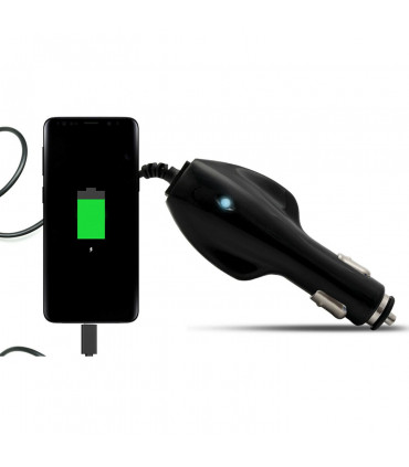 GVC 1000mAh Adaptive Car Charger For Micro USB Devices - Black