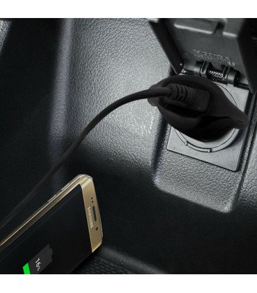 GVC 1000mAh Adaptive Car Charger For Micro USB Devices - Black